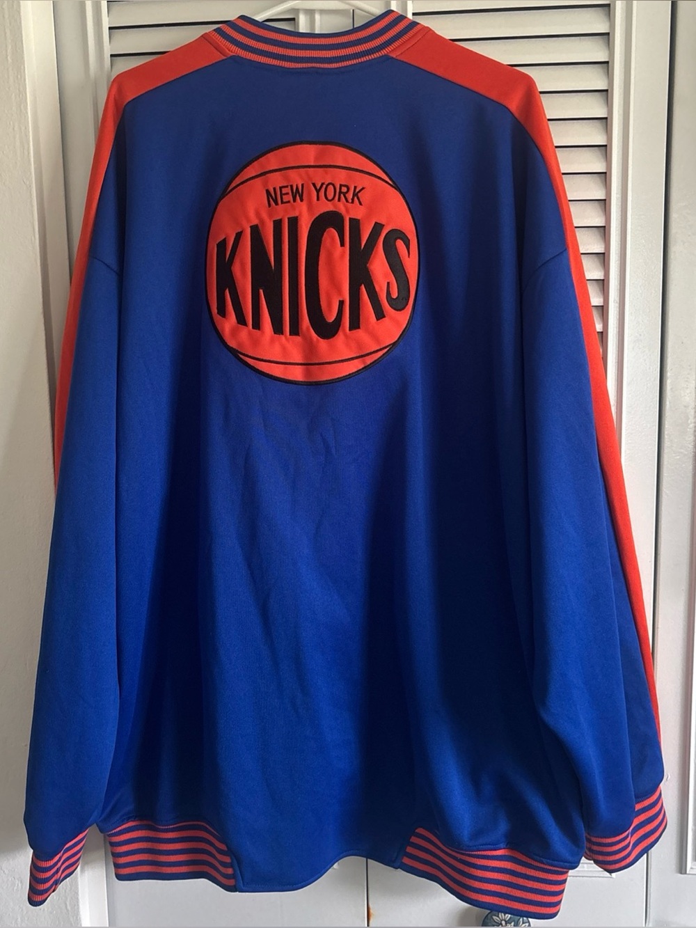 KNICKS  Majestic  Hardwood Classics NBA Warmup Pre Game Jacket  XXL